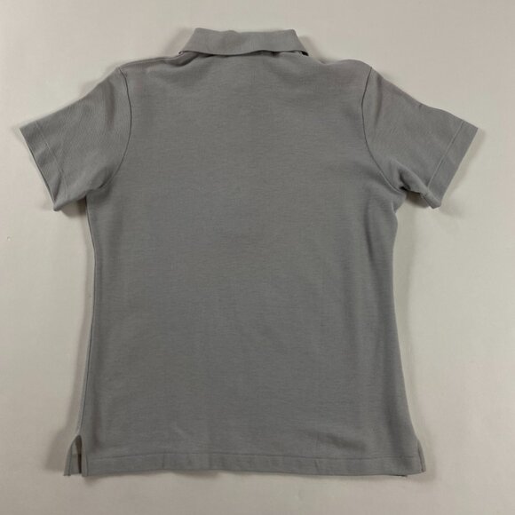 Vintage 80s Izod Lacoste Polo Shirt Womens Size 36 Gray Grey Mesh Golf - Picture 4 of 8
